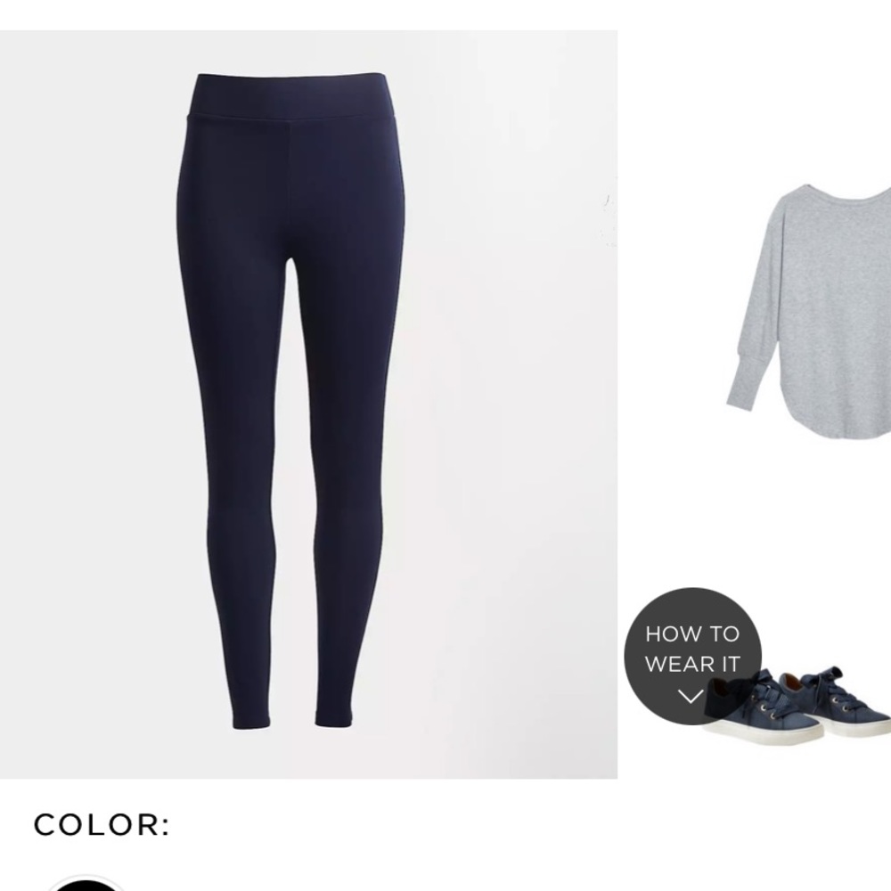 Loft Plus 26 navy leggings